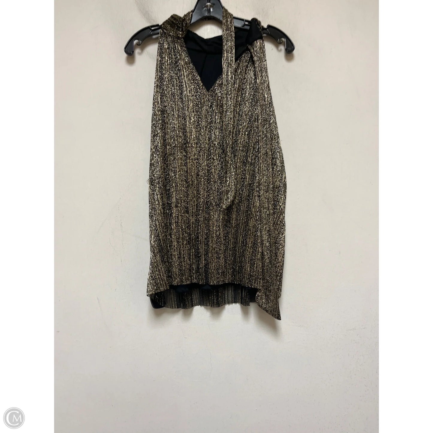 Top Sleeveless By Vince Camuto In Black & Gold, Size: Xl