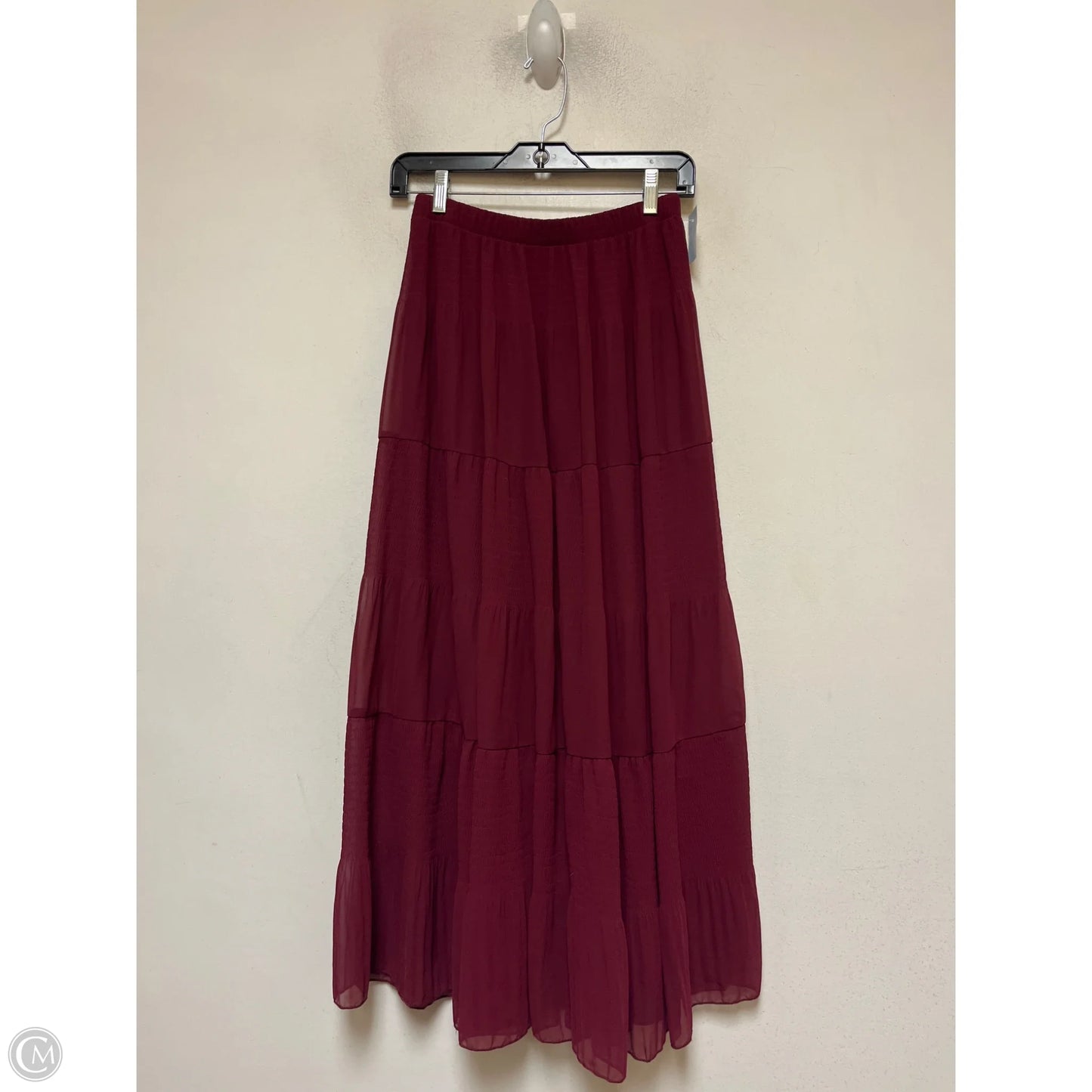 Skirt Maxi By Clothes Mentor In Maroon, Size: 8