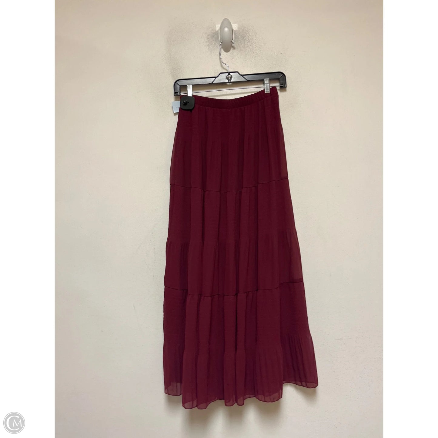 Skirt Maxi By Clothes Mentor In Maroon, Size: 8