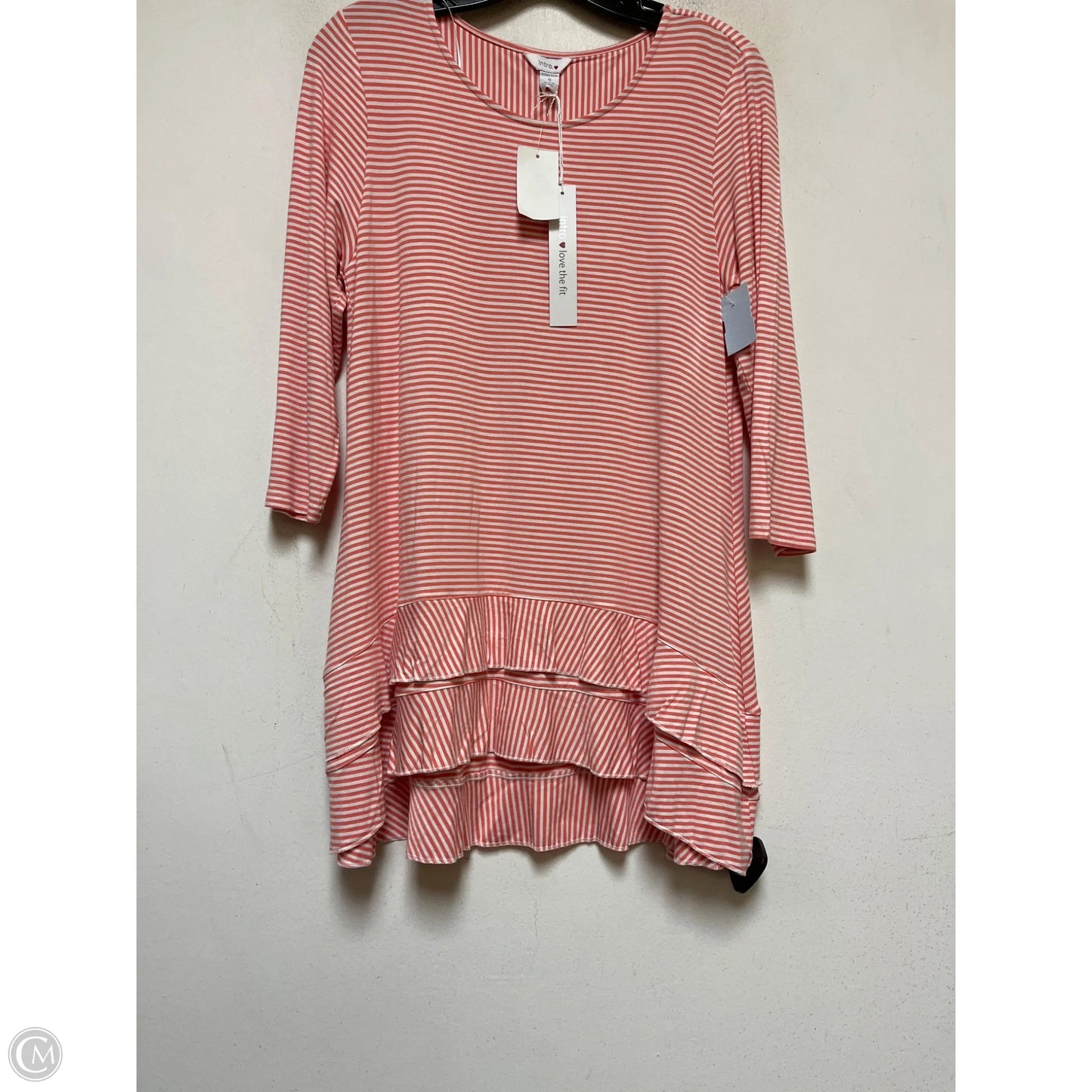 Top Long Sleeve By Intro In Striped Pattern, Size: S