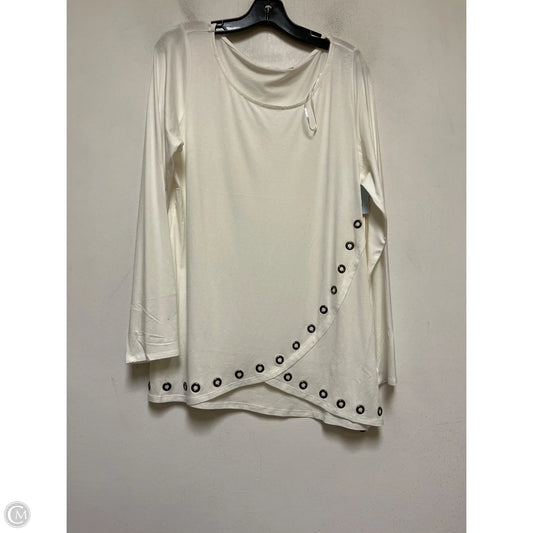 Top Long Sleeve By Cyrus In Cream, Size: Xl