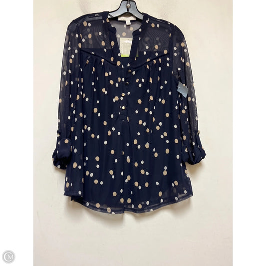 Top Long Sleeve By Clothes Mentor In Polkadot Pattern, Size: S