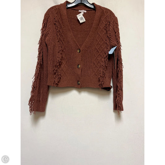 Sweater Cardigan By Derek Heart In Brown, Size: L