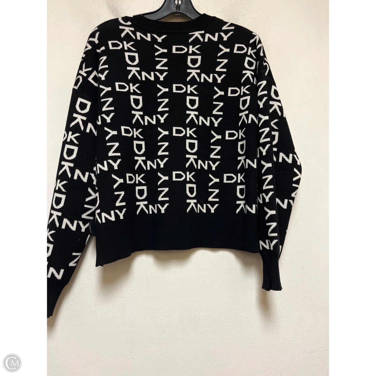 Sweater By Dkny In Black & White, Size: S