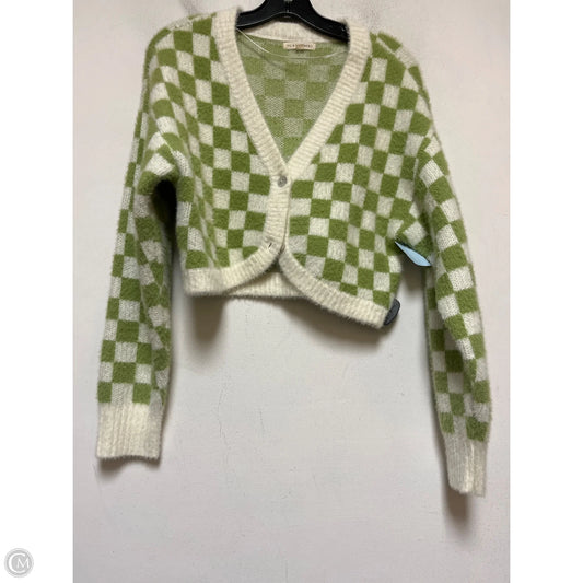 Sweater Cardigan By La Hearts In Cream & Green, Size: M