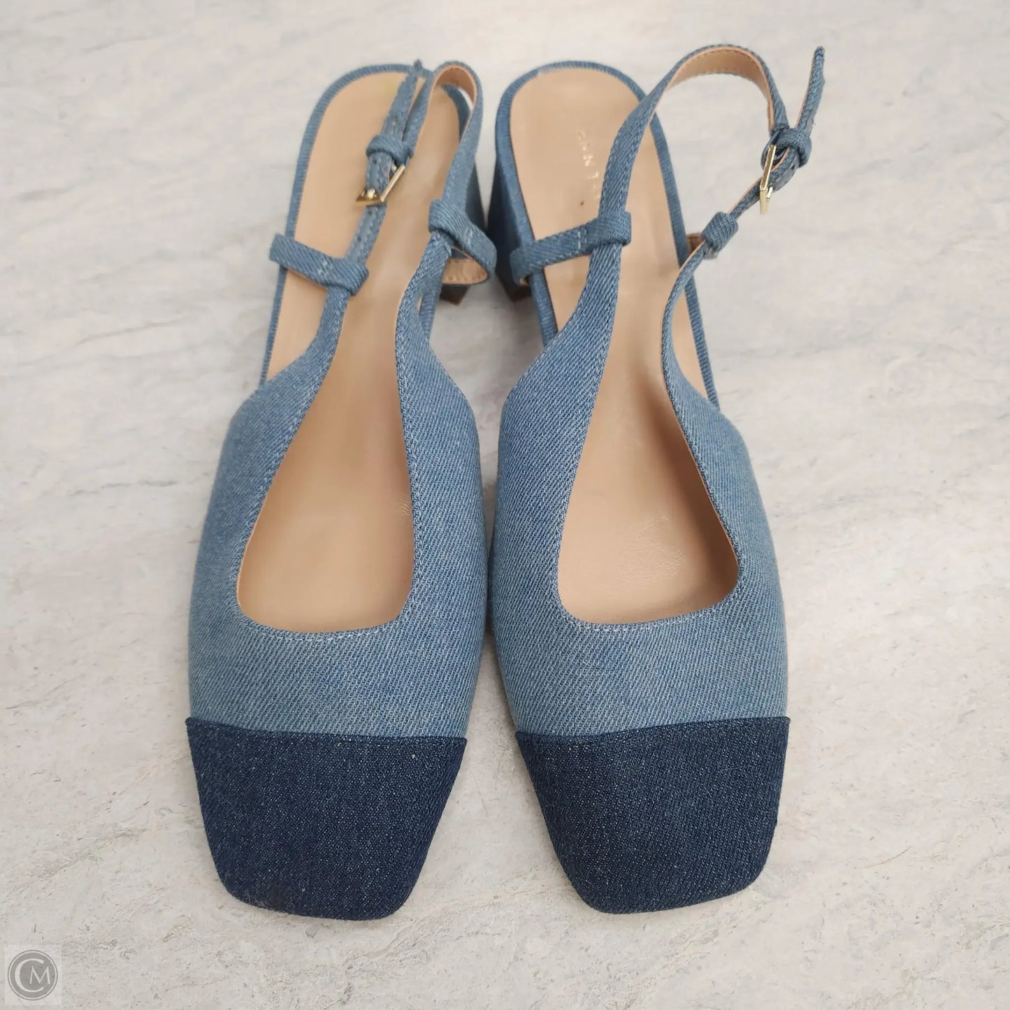 Shoes Heels Block By Ann Taylor In Blue Denim, Size: 6.5