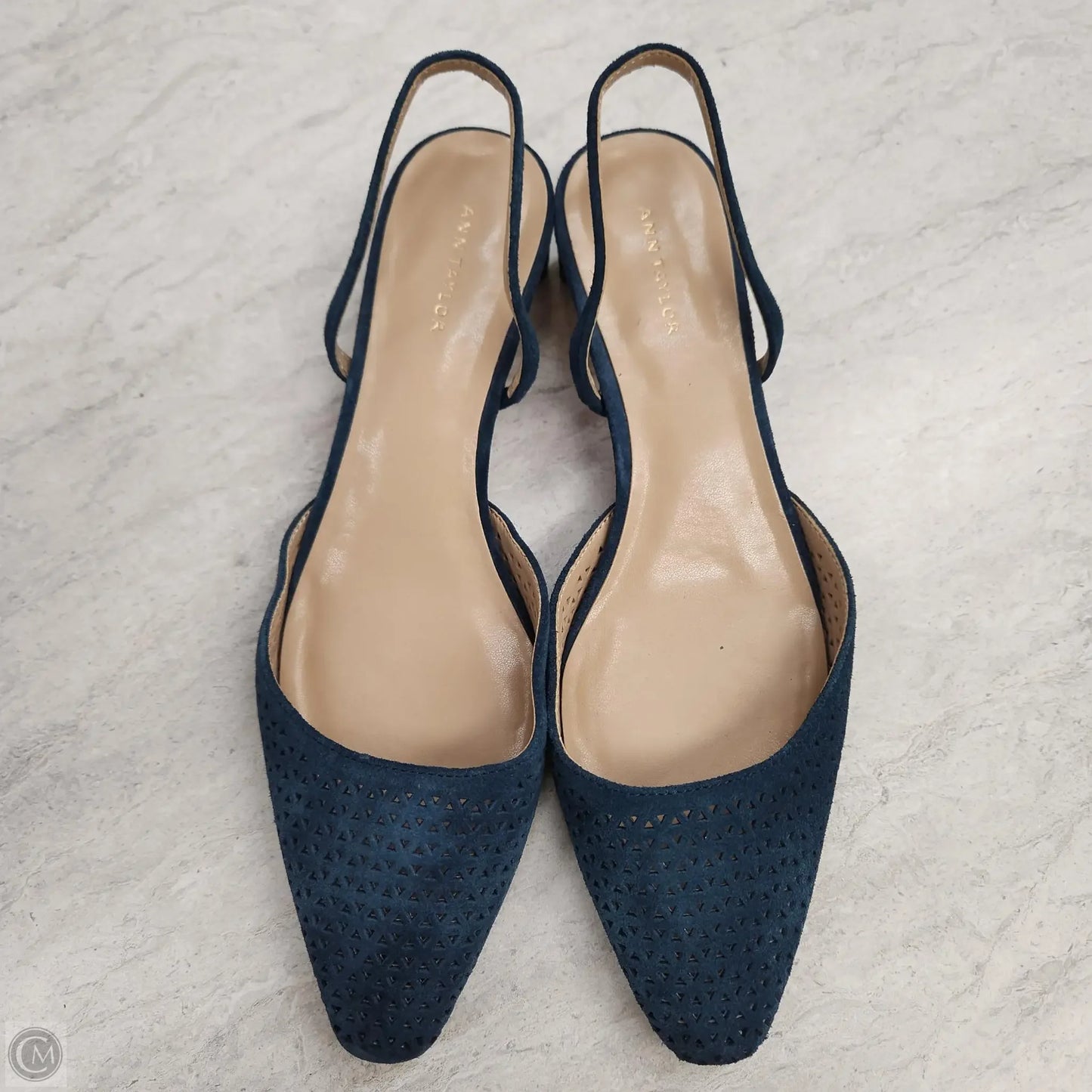 Shoes Heels Block By Ann Taylor In Navy, Size: 6.5