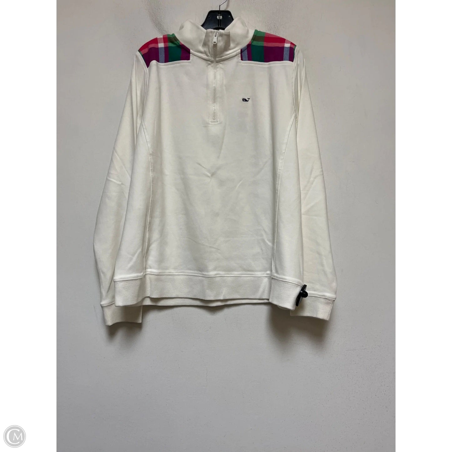Sweatshirt Collar By Vineyard Vines In Plaid Pattern, Size: Xl