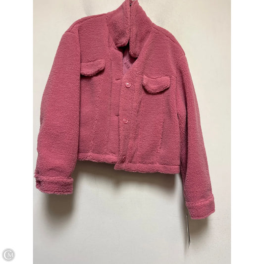 Jacket Faux Fur & Sherpa By Clothes Mentor In Pink, Size: Xl