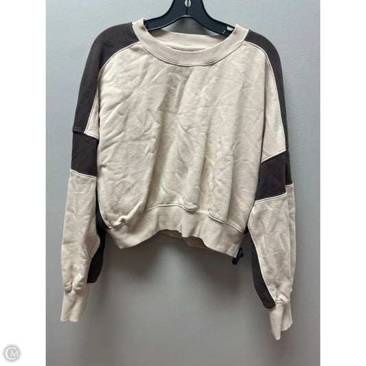 Sweatshirt Crewneck By Clothes Mentor In Brown & Tan, Size: M