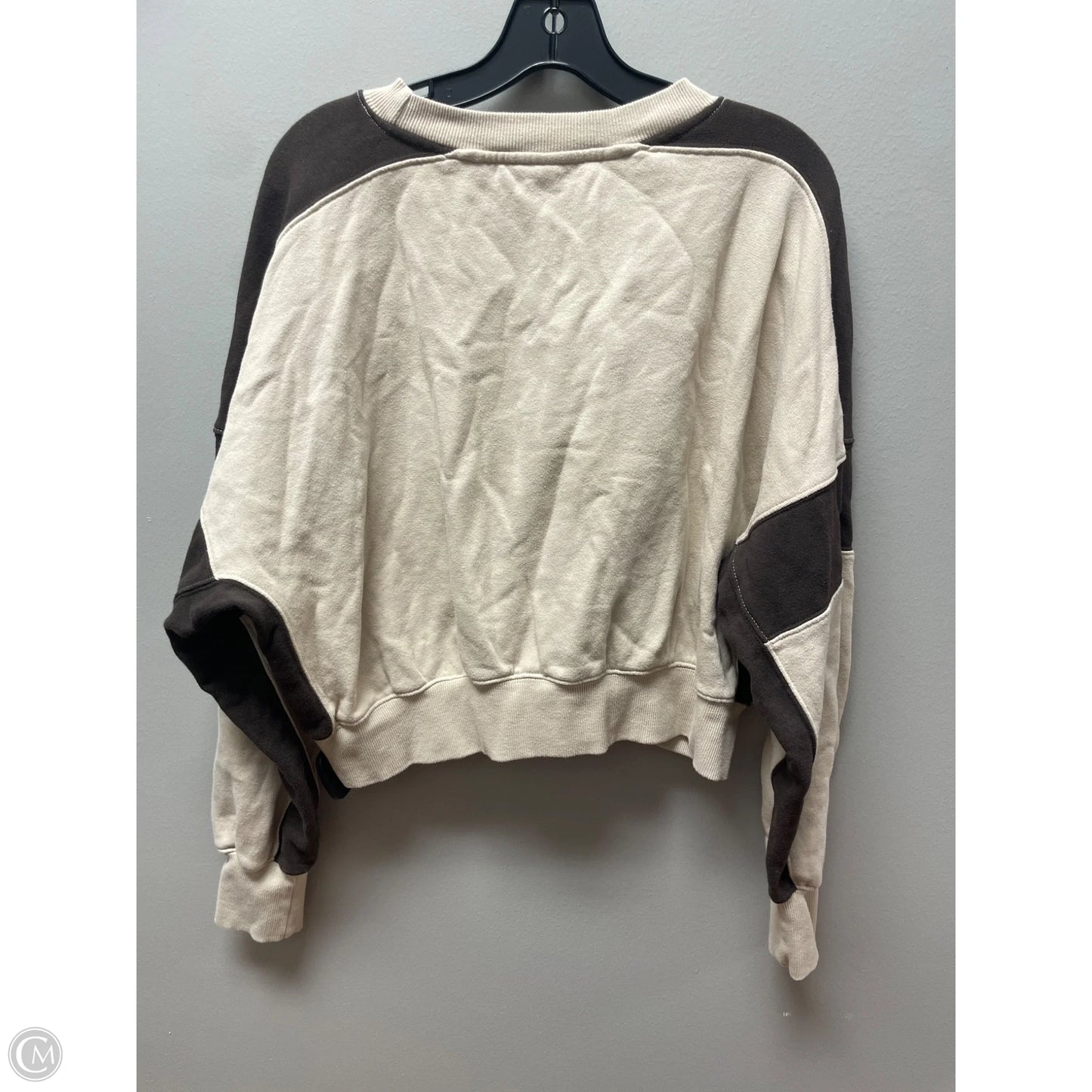 Sweatshirt Crewneck By Clothes Mentor In Brown & Tan, Size: M