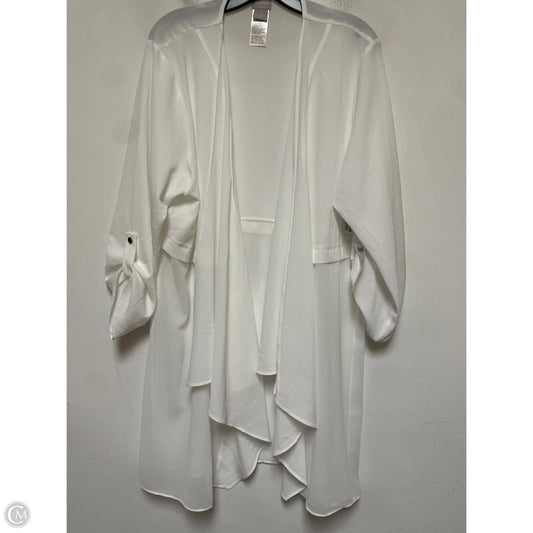 Top Long Sleeve By Chicos In White, Size: Xl