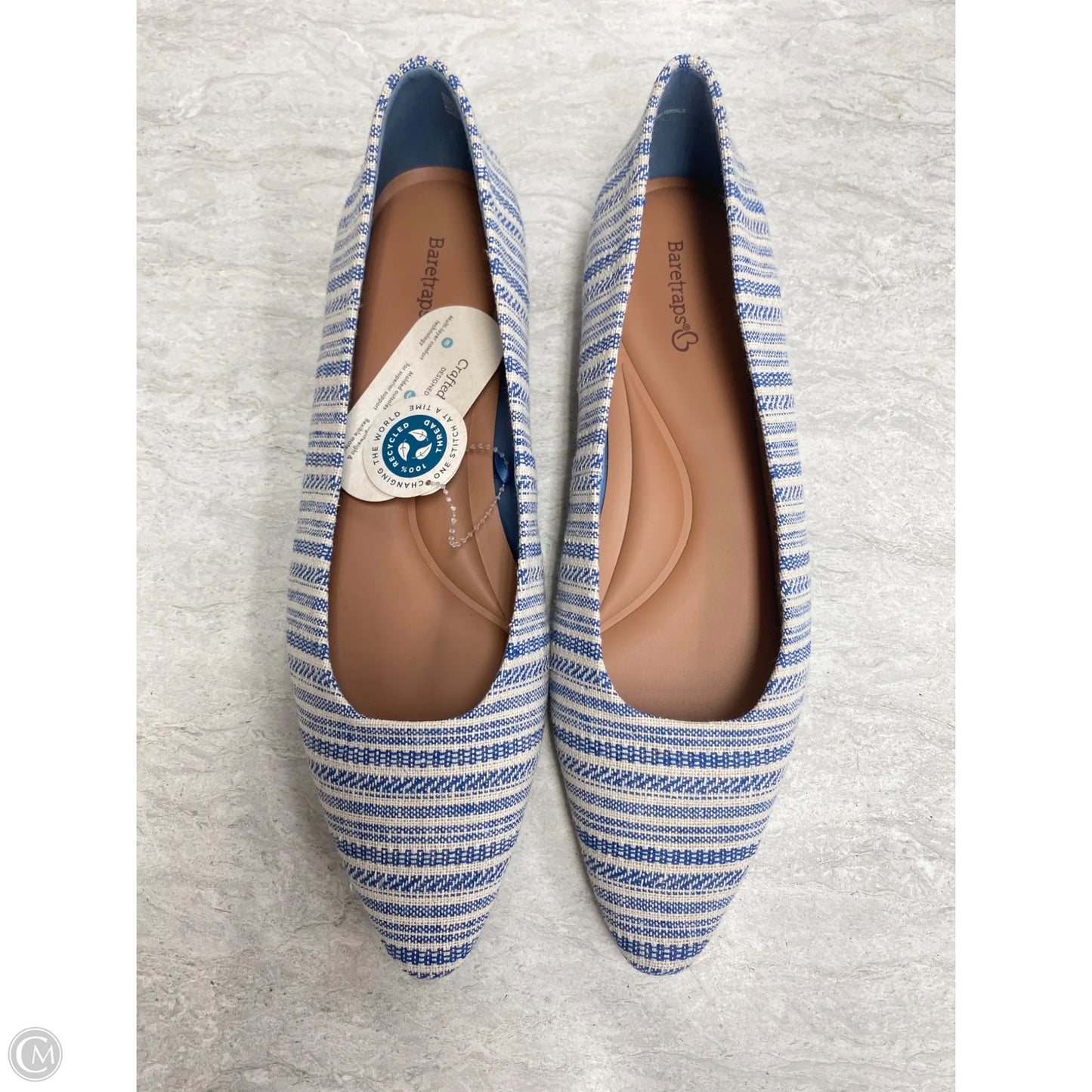 Shoes Flats By Bare Traps In Blue & Cream, Size: 9