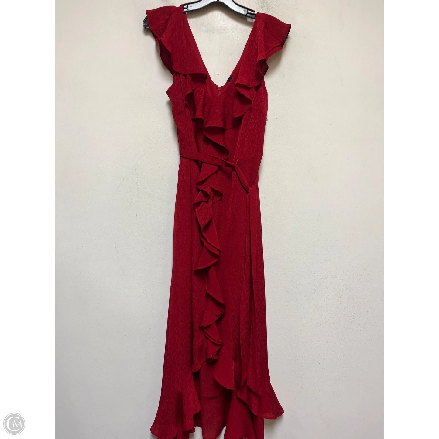 Dress Casual Midi By Dkny In Red, Size: L