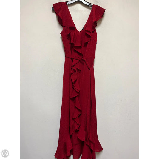 Dress Casual Midi By Dkny In Red, Size: L