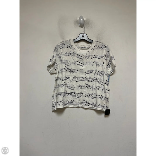 Top Short Sleeve Basic By Maeve In Black & White, Size: S