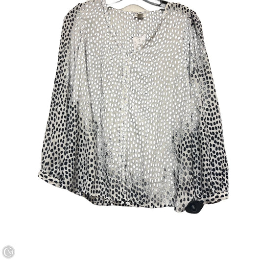 Top Long Sleeve By J. Crew In Black & White, Size: Xs