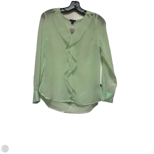 Top Long Sleeve By Ann Taylor In Green, Size: S
