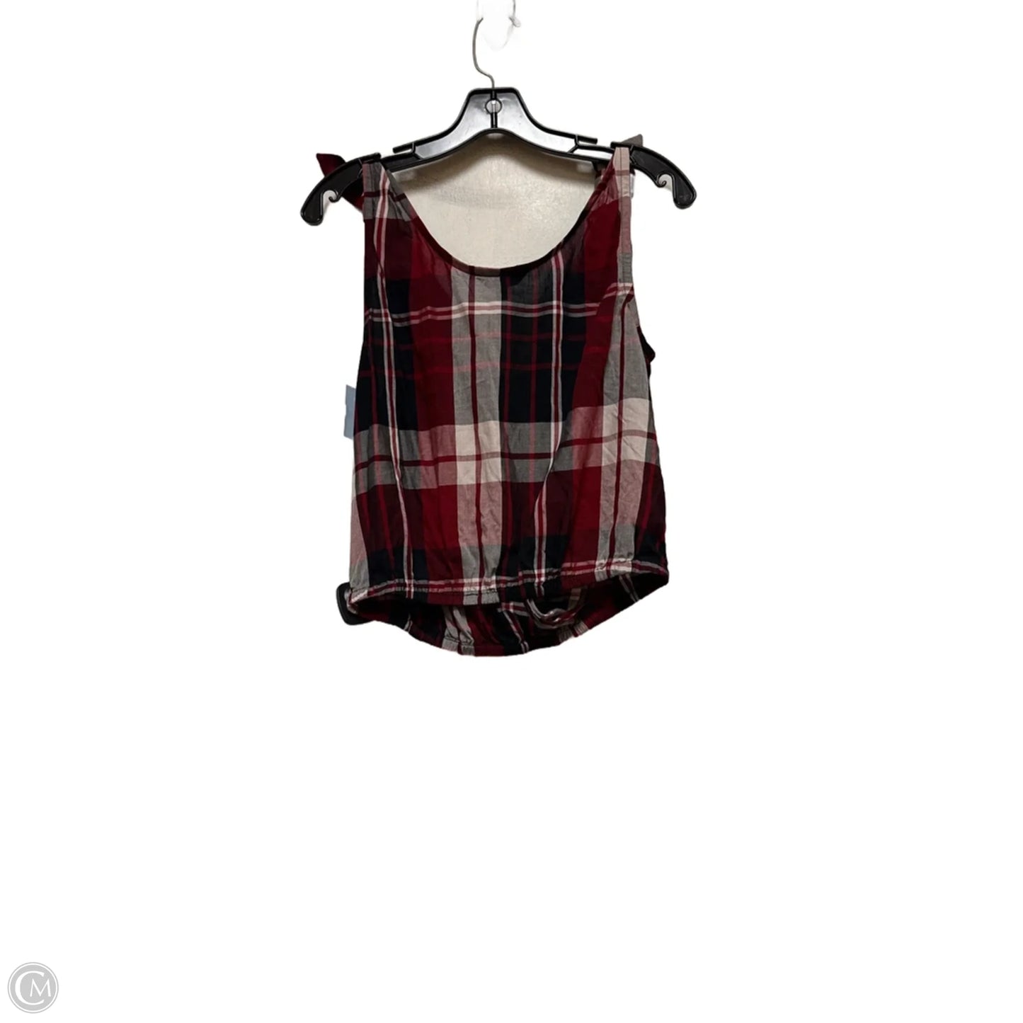 Top Sleeveless By Express In Plaid Pattern, Size: S