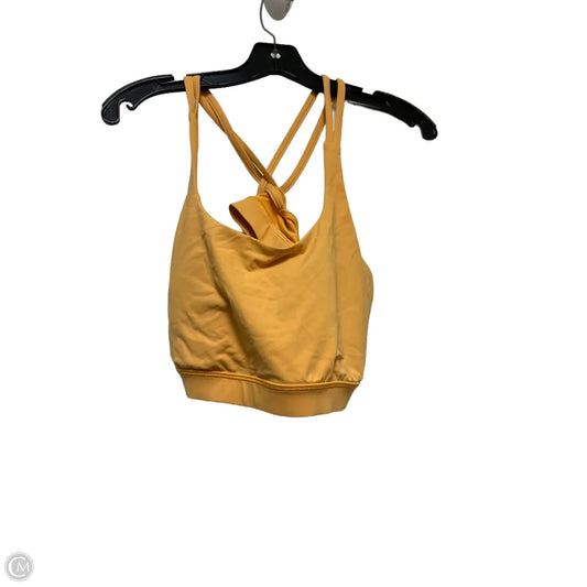 Athletic Bra By Lululemon In Yellow, Size: 14