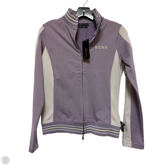 Athletic Jacket By Bcbgmaxazria In Grey & Purple, Size: S