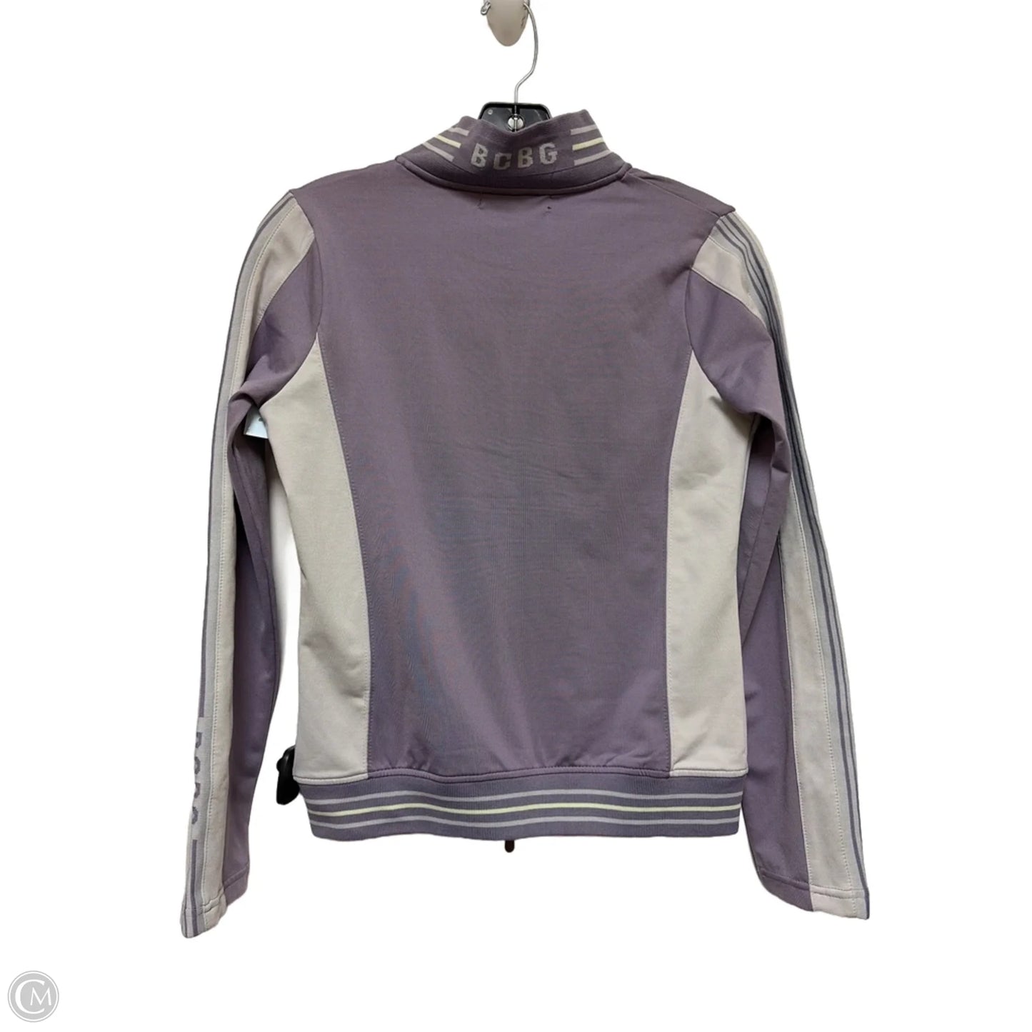 Athletic Jacket By Bcbgmaxazria In Grey & Purple, Size: S
