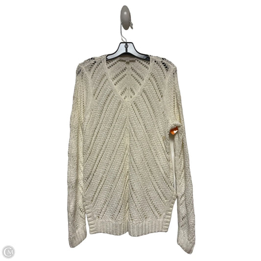 Sweater By Loft In Cream, Size: L