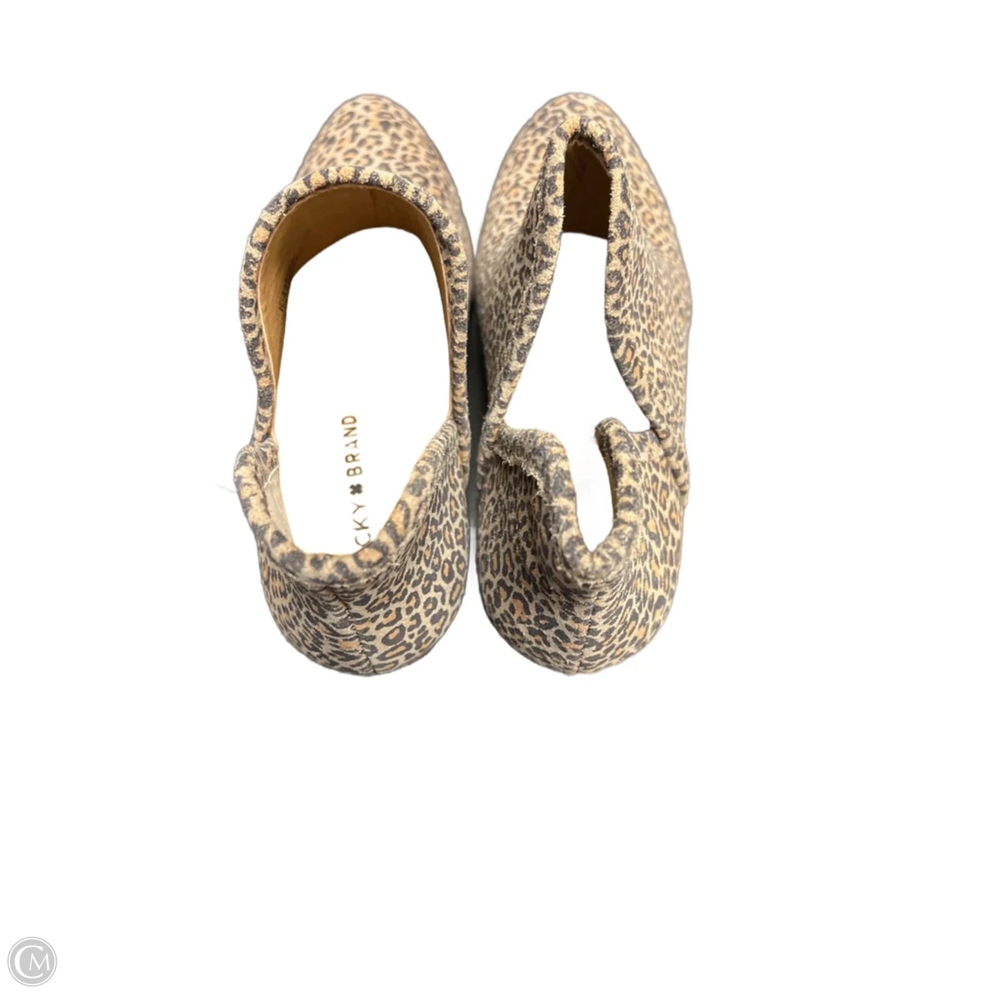 Boots Ankle Heels By Lucky Brand In Leopard Print, Size: 6.5