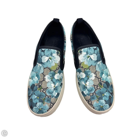 Shoes Luxury Designer By Gucci In Blue, Size: 9.5