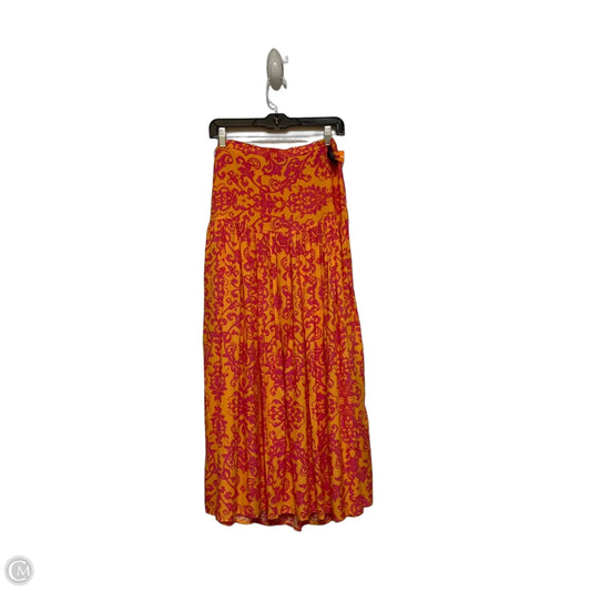 Skirt Maxi By Abel The Label In Orange & Pink, Size: 8