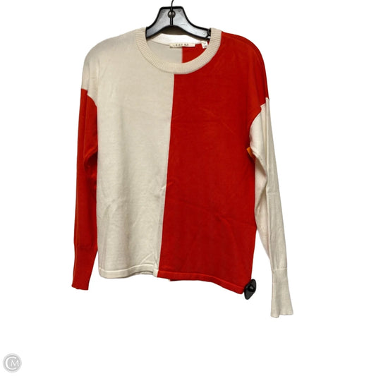 Top Long Sleeve By Cyrus In Orange & White, Size: Xs