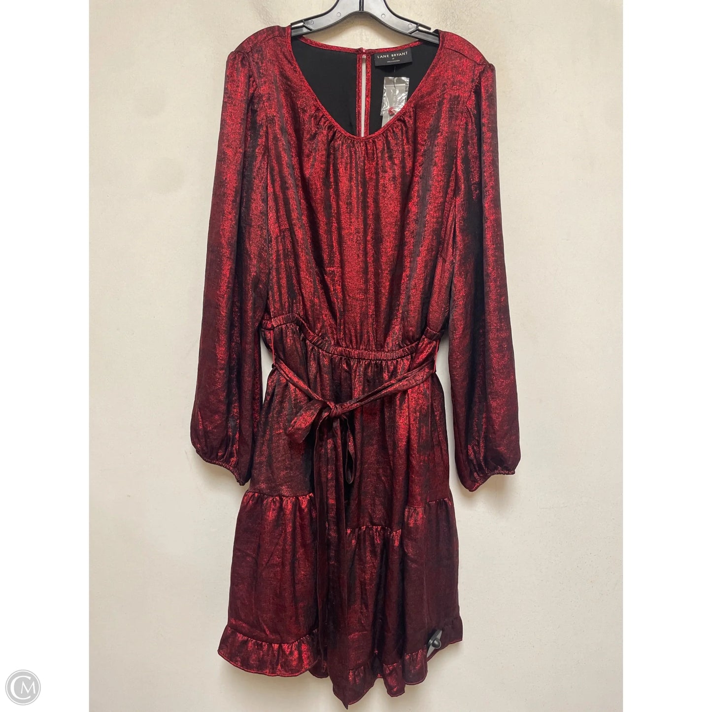Dress Casual Midi By Lane Bryant In Red, Size: 2x