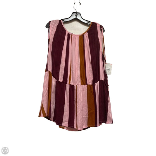 Top Sleeveless By Lane Bryant In Striped Pattern, Size: 2x