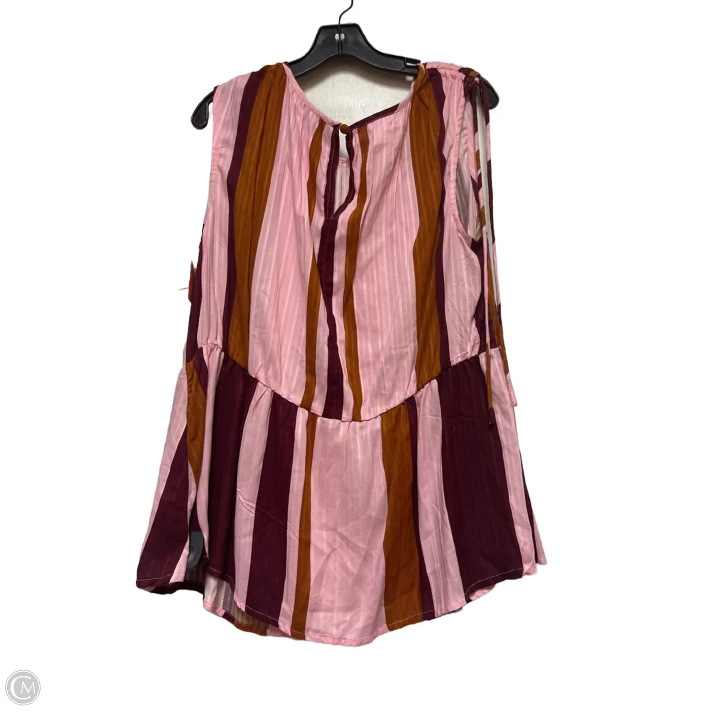 Top Sleeveless By Lane Bryant In Striped Pattern, Size: 2x