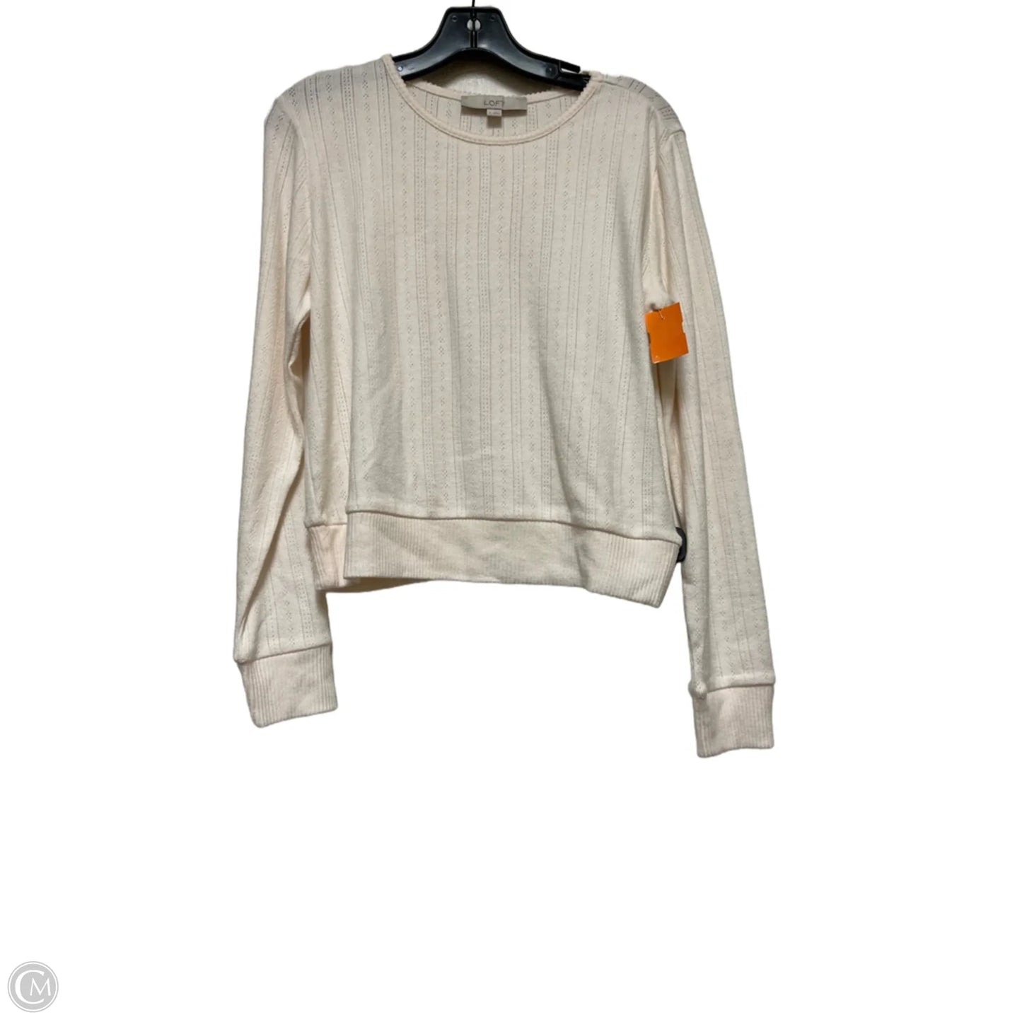 Top Long Sleeve By Loft In Cream, Size: M