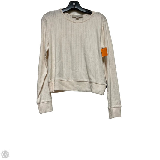 Top Long Sleeve By Loft In Cream, Size: M