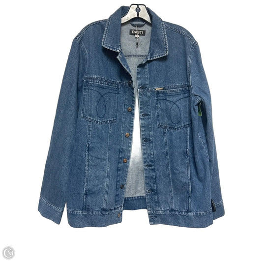 Jacket Denim By Clothes Mentor In Blue Denim, Size: L