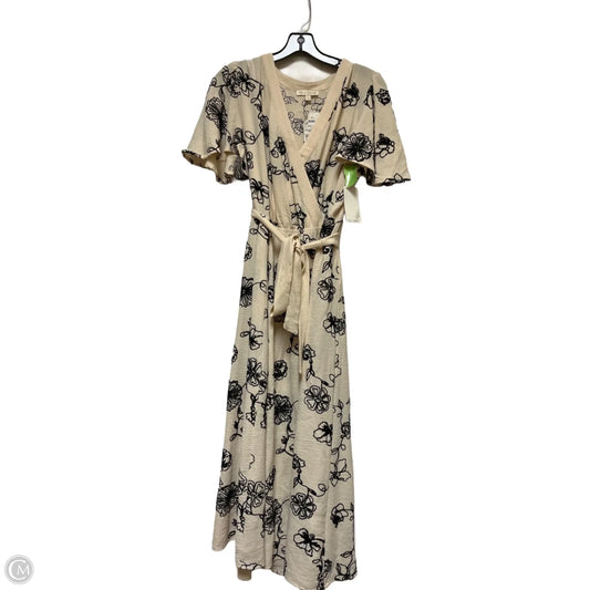 Dress Casual Midi By Figuero & Flower In Black & Cream, Size: L