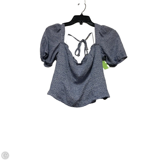 Top Short Sleeve By Abercrombie And Fitch In Blue & White, Size: S