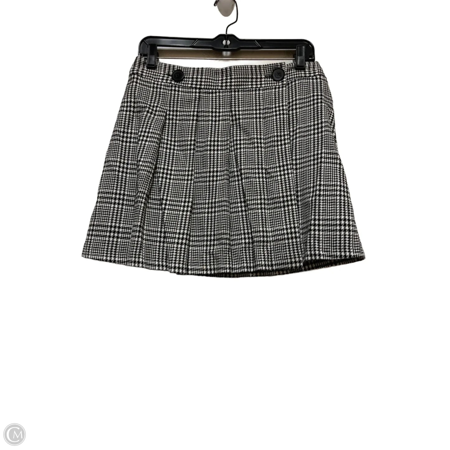 Skirt Mini & Short By Top Shop In Black & White, Size: 8
