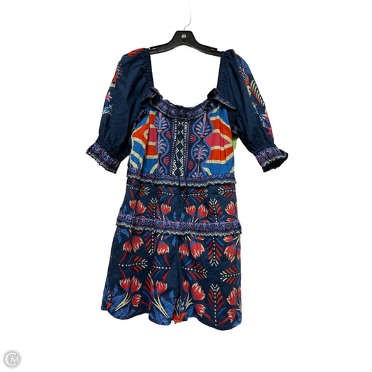 Romper By Farm Rio In Blue & Red, Size: S