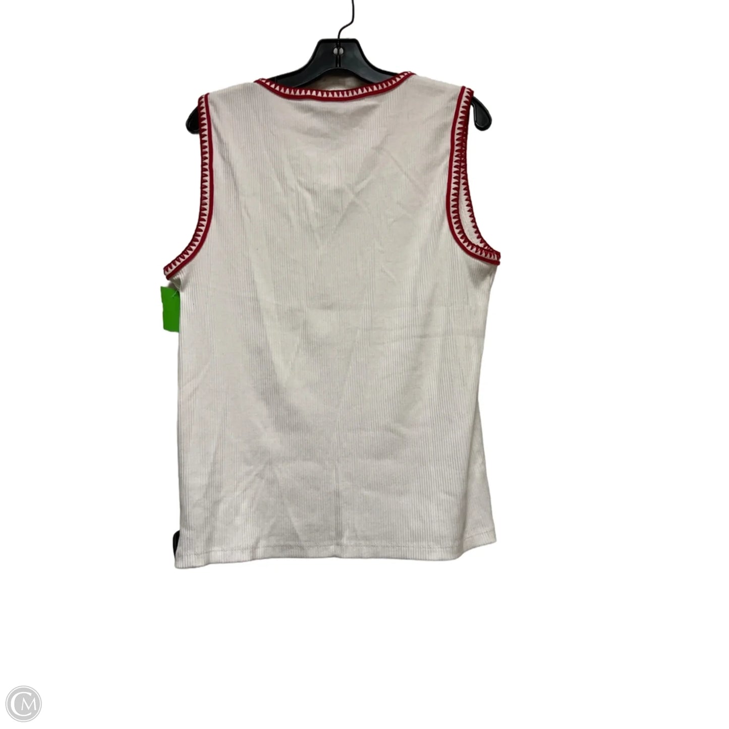 Top Sleeveless By Talbots In Red & White, Size: Xlp