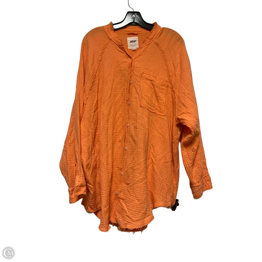 Top Long Sleeve By Aerie In Orange, Size: L