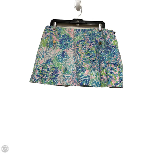 Skort Designer By Lilly Pulitzer In Blue & Green, Size: Xl