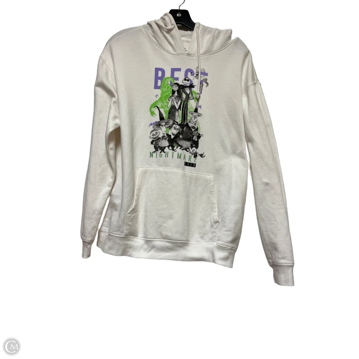 Sweatshirt Hoodie By Disney In Purple & White, Size: 2x