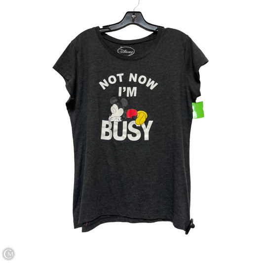 Top Short Sleeve Basic By Disney In Black & White, Size: 2x