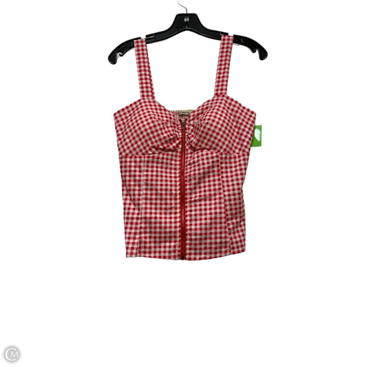 Top Sleeveless By Liberty Love In Checkered Pattern, Size: M