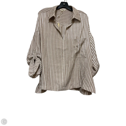 Top Long Sleeve By Max Studio In Striped Pattern, Size: 2x
