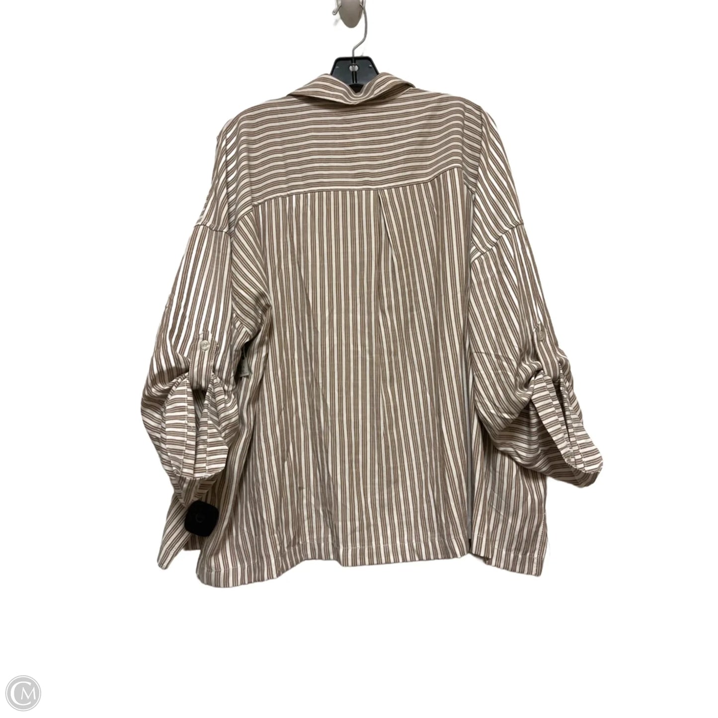 Top Long Sleeve By Max Studio In Striped Pattern, Size: 2x