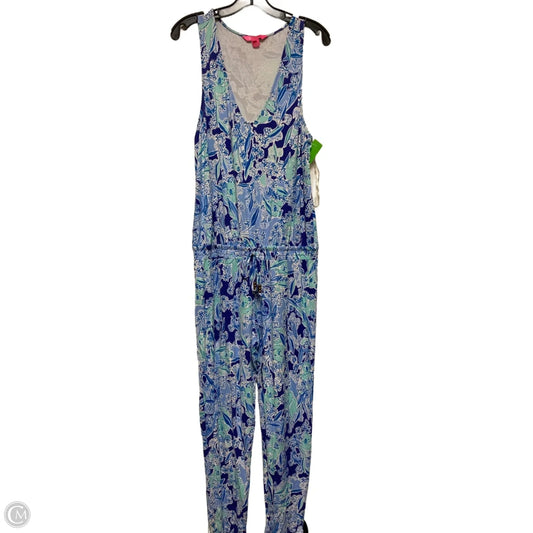 Jumpsuit Designer By Lilly Pulitzer In Blue & Green, Size: L